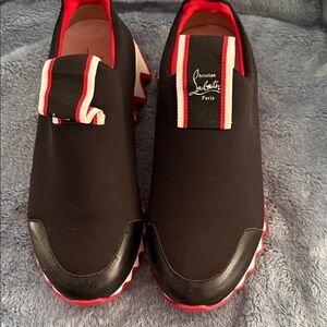 Christian Louboutin Black and Red Men's Shoes